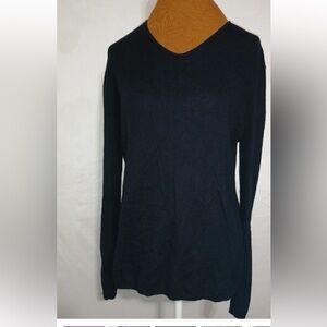 Claridge + King M 10/12 Cashmere Silk Long Sleeved Sweater Zip Sleeves Top